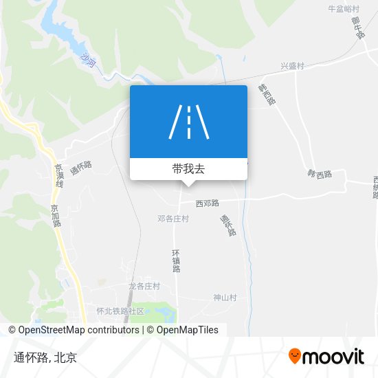 通怀路地图