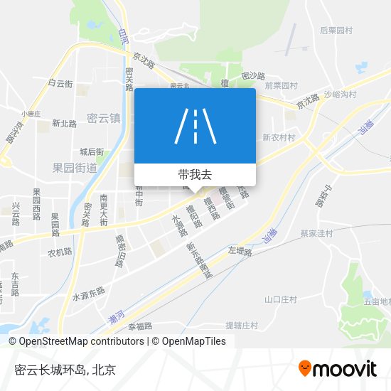 密云长城环岛地图