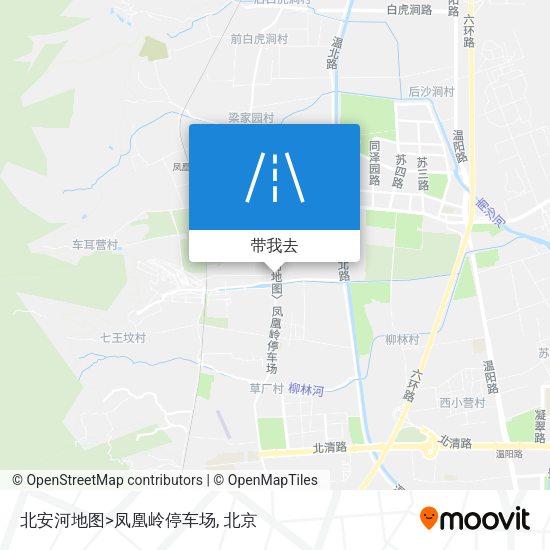 北安河地图>凤凰岭停车场地图