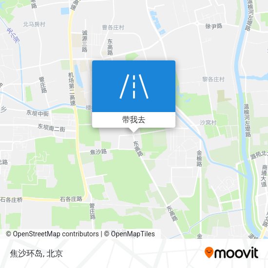 焦沙环岛地图