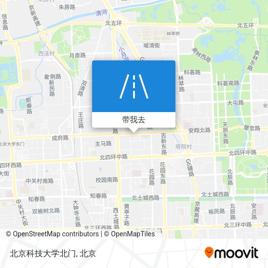 北京科技大学北门地图