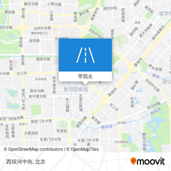 西坝河中街地图