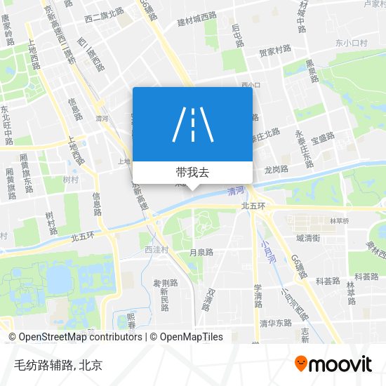 毛纺路辅路地图