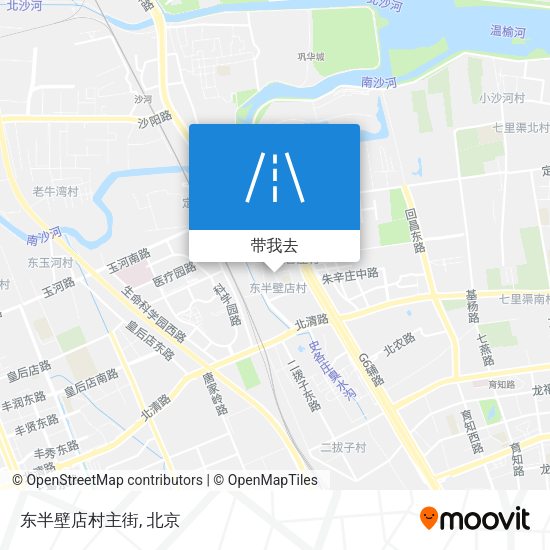 东半壁店村主街地图