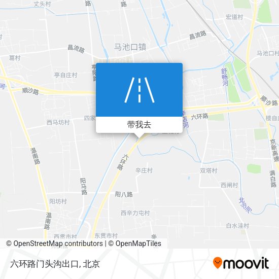 六环路门头沟出口地图