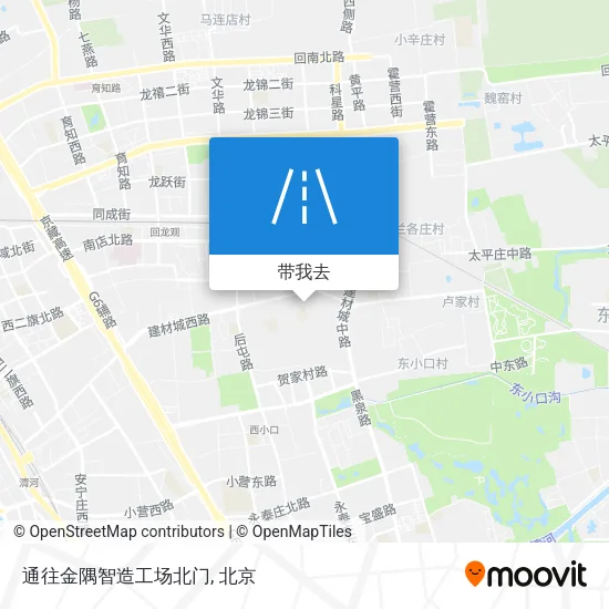 通往金隅智造工场北门地图