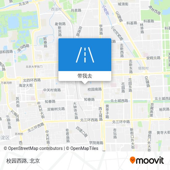 校园西路地图