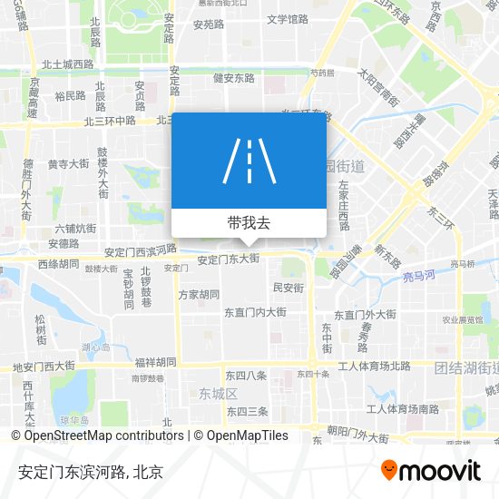 安定门东滨河路地图