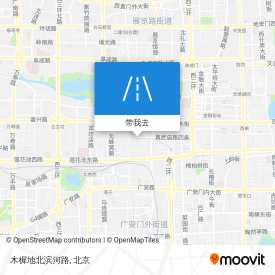 木樨地北滨河路地图