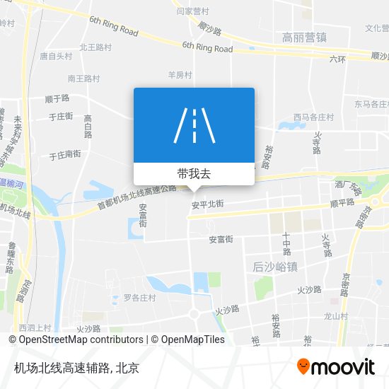 机场北线高速辅路地图