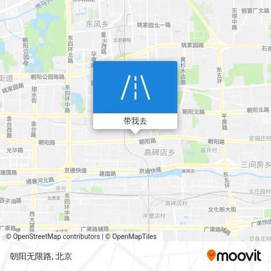 朝阳无限路地图