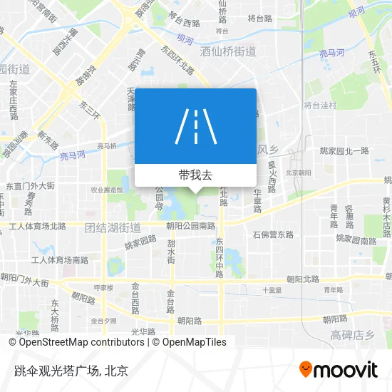 跳伞观光塔广场地图