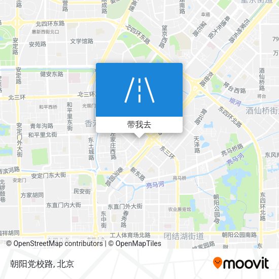 朝阳党校路地图