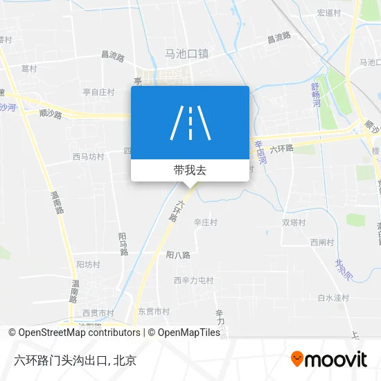 六环路门头沟出口地图