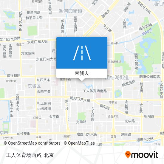 工人体育场西路地图