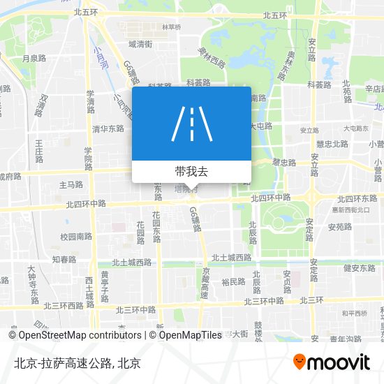 北京-拉萨高速公路地图