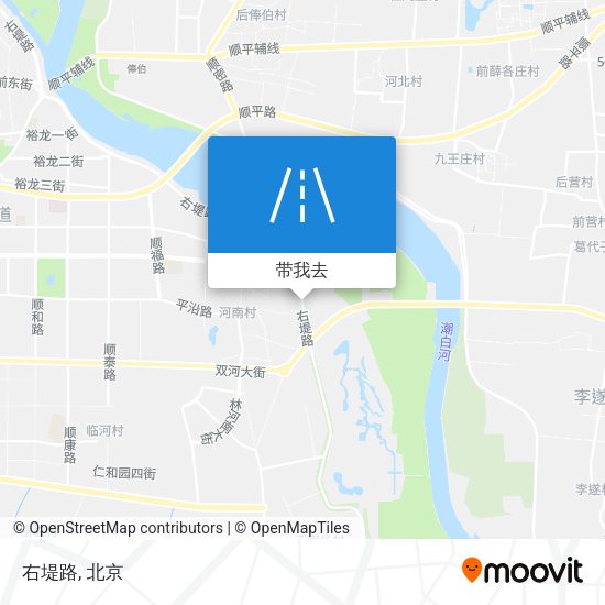 右堤路地图