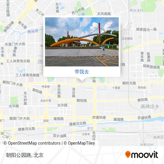朝阳公园路地图