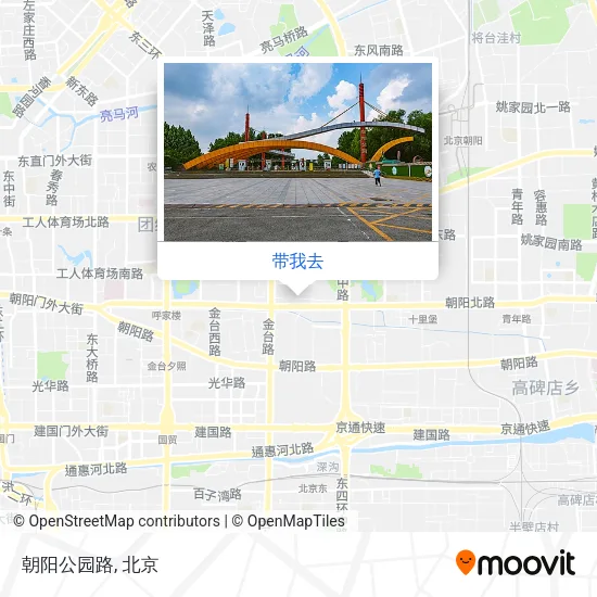 朝阳公园路地图