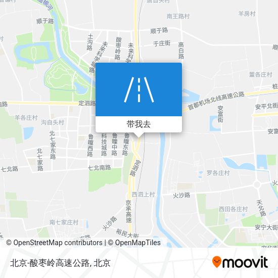 北京-酸枣岭高速公路地图