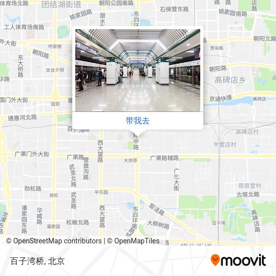 百子湾桥地图