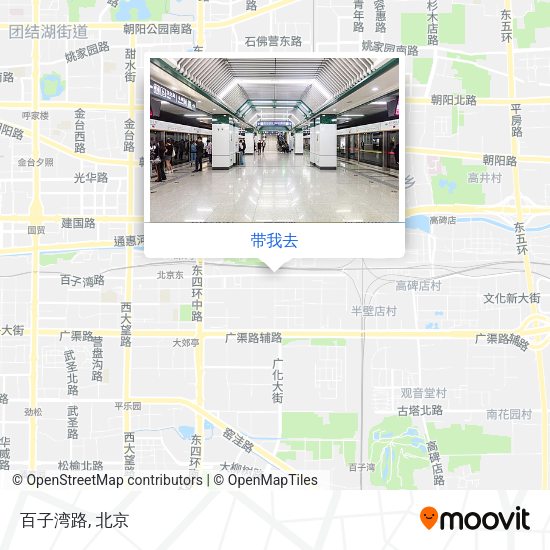 百子湾路地图