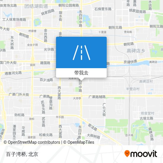 百子湾桥地图
