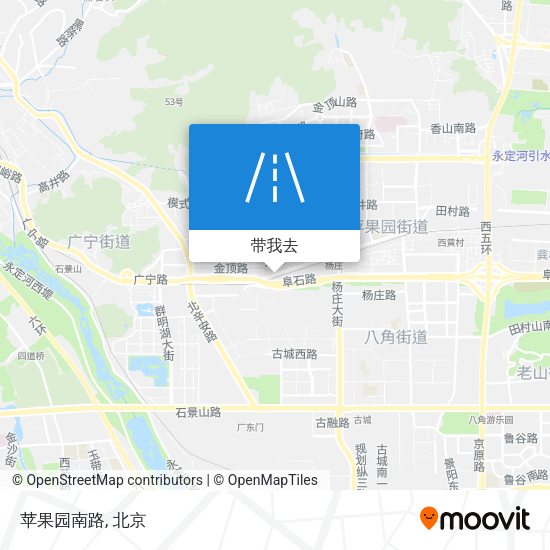 苹果园南路地图