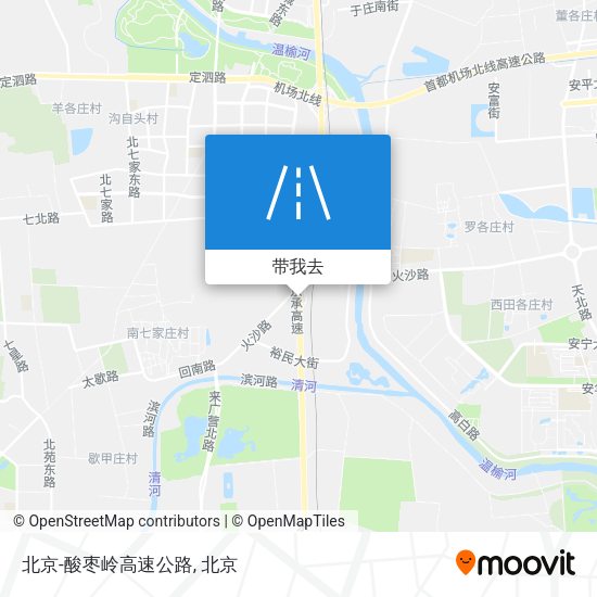 北京-酸枣岭高速公路地图