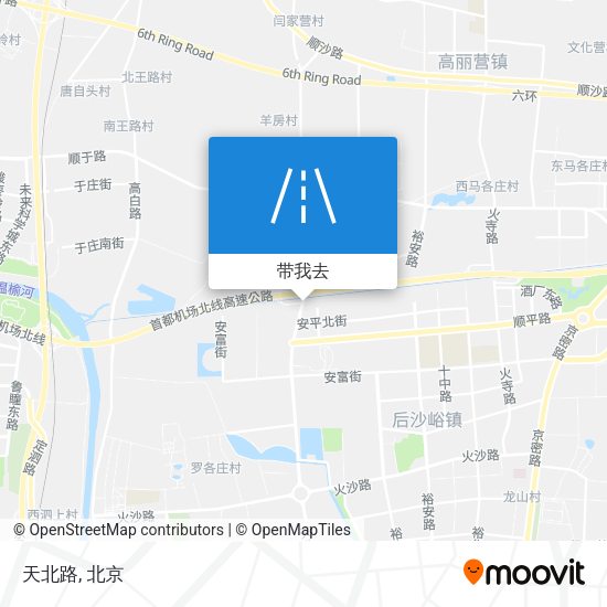 天北路地图