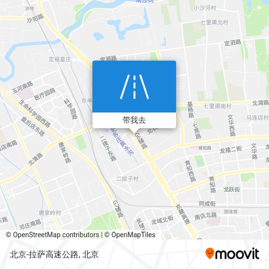 北京-拉萨高速公路地图
