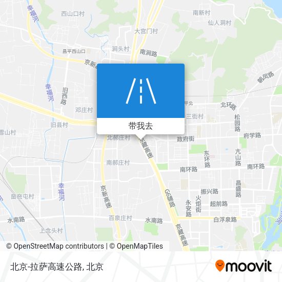 北京-拉萨高速公路地图
