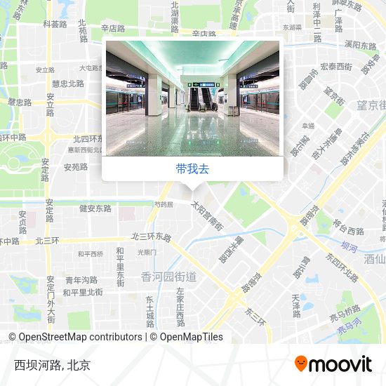 西坝河路地图