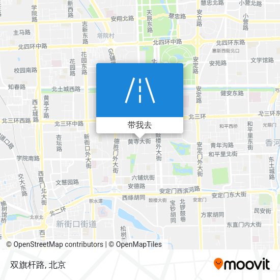 双旗杆路地图