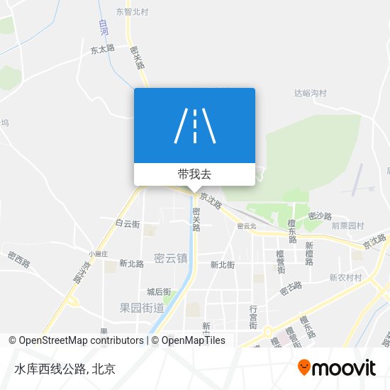 水库西线公路地图