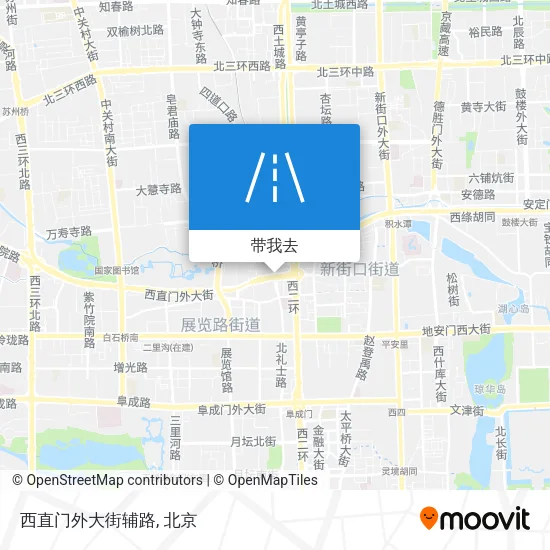 西直门外大街辅路地图