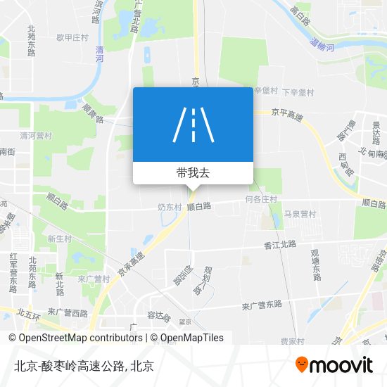 北京-酸枣岭高速公路地图
