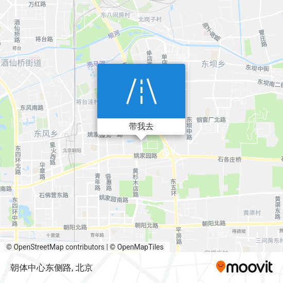 朝体中心东侧路地图