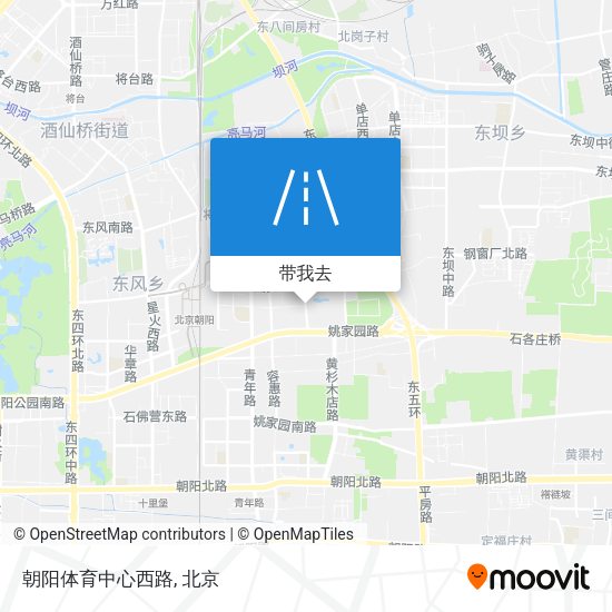 朝阳体育中心西路地图