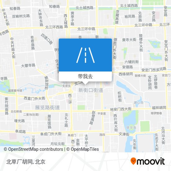 北草厂胡同地图