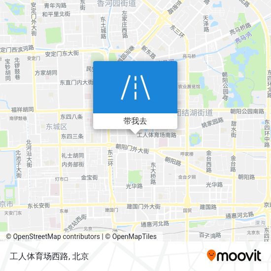工人体育场西路地图