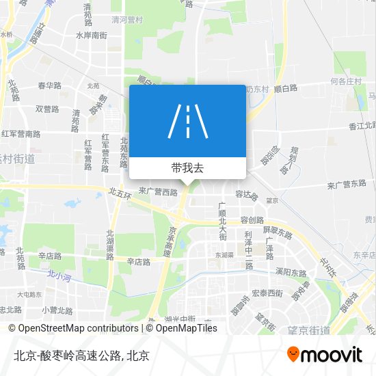 北京-酸枣岭高速公路地图