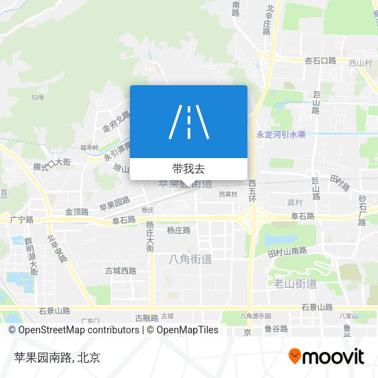 苹果园南路地图