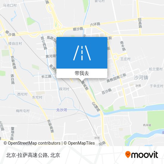 北京-拉萨高速公路地图