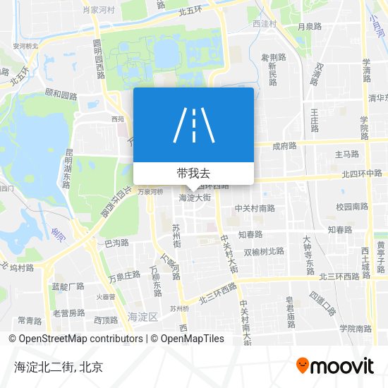海淀北二街地图
