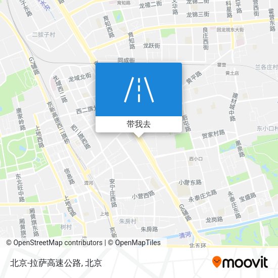 北京-拉萨高速公路地图