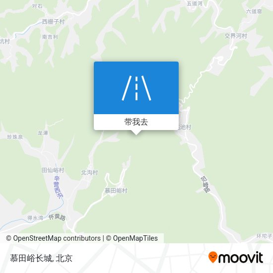 慕田峪长城地图