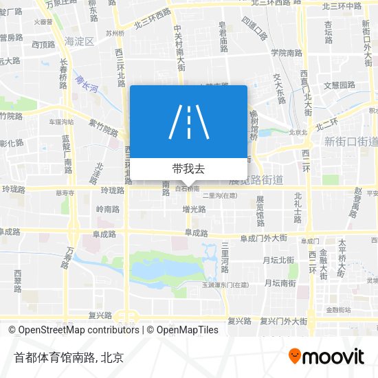 首都体育馆南路地图