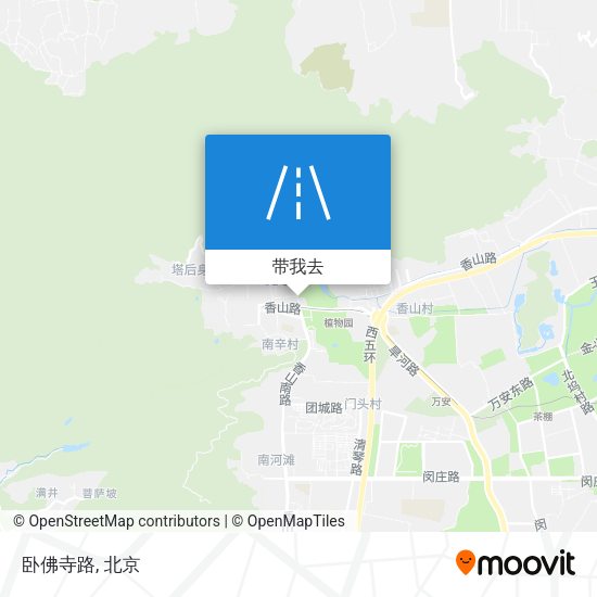 卧佛寺路地图