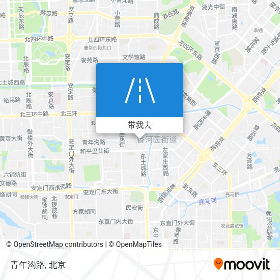 青年沟路地图